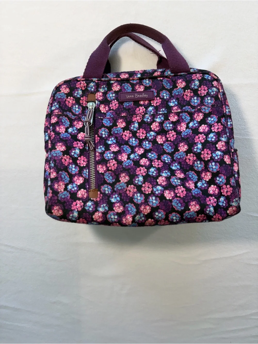Vera Bradley‎ Purple Floral Quilted Carryall/ lunchbox